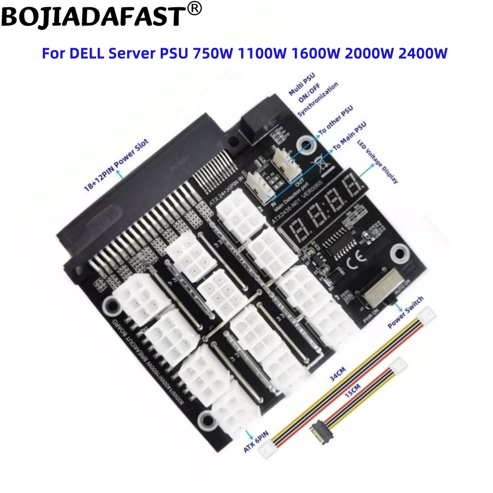 2400W Server Psu Breakout Board - Placa de distribuição de energia para