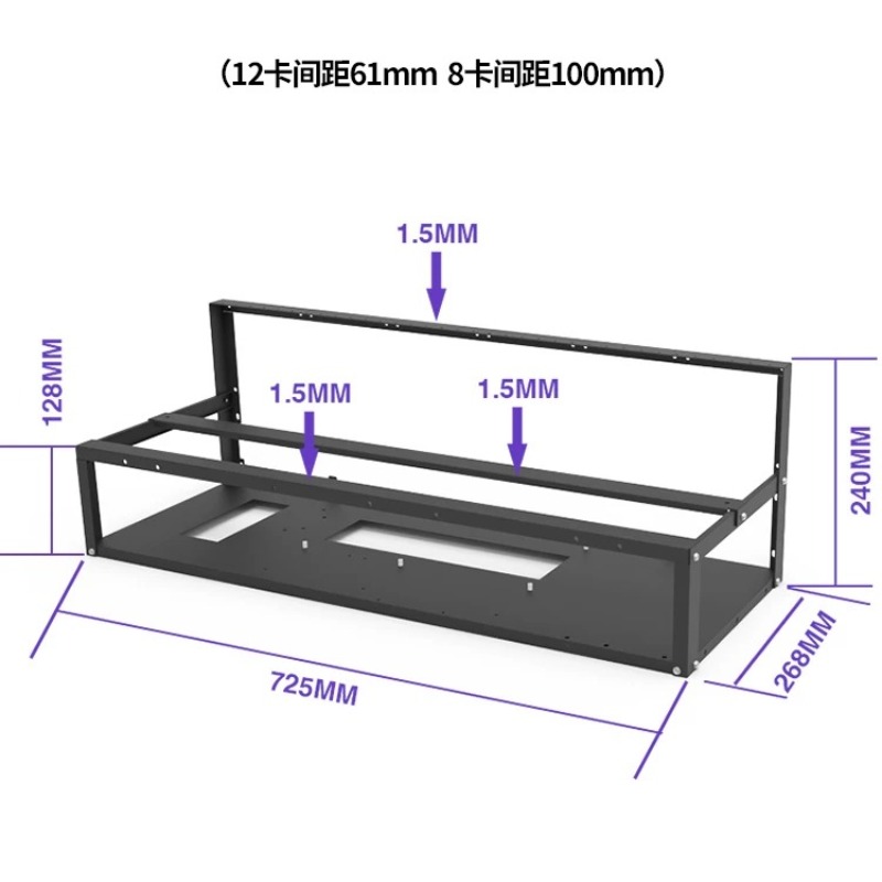 Gabinete Aberto para Rig de Mi - 12 Gpu Open Air Frame Case avaliação e preço